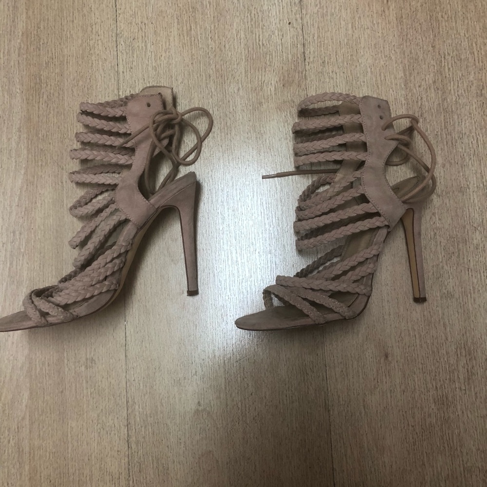 Tan Suede Stilettos
